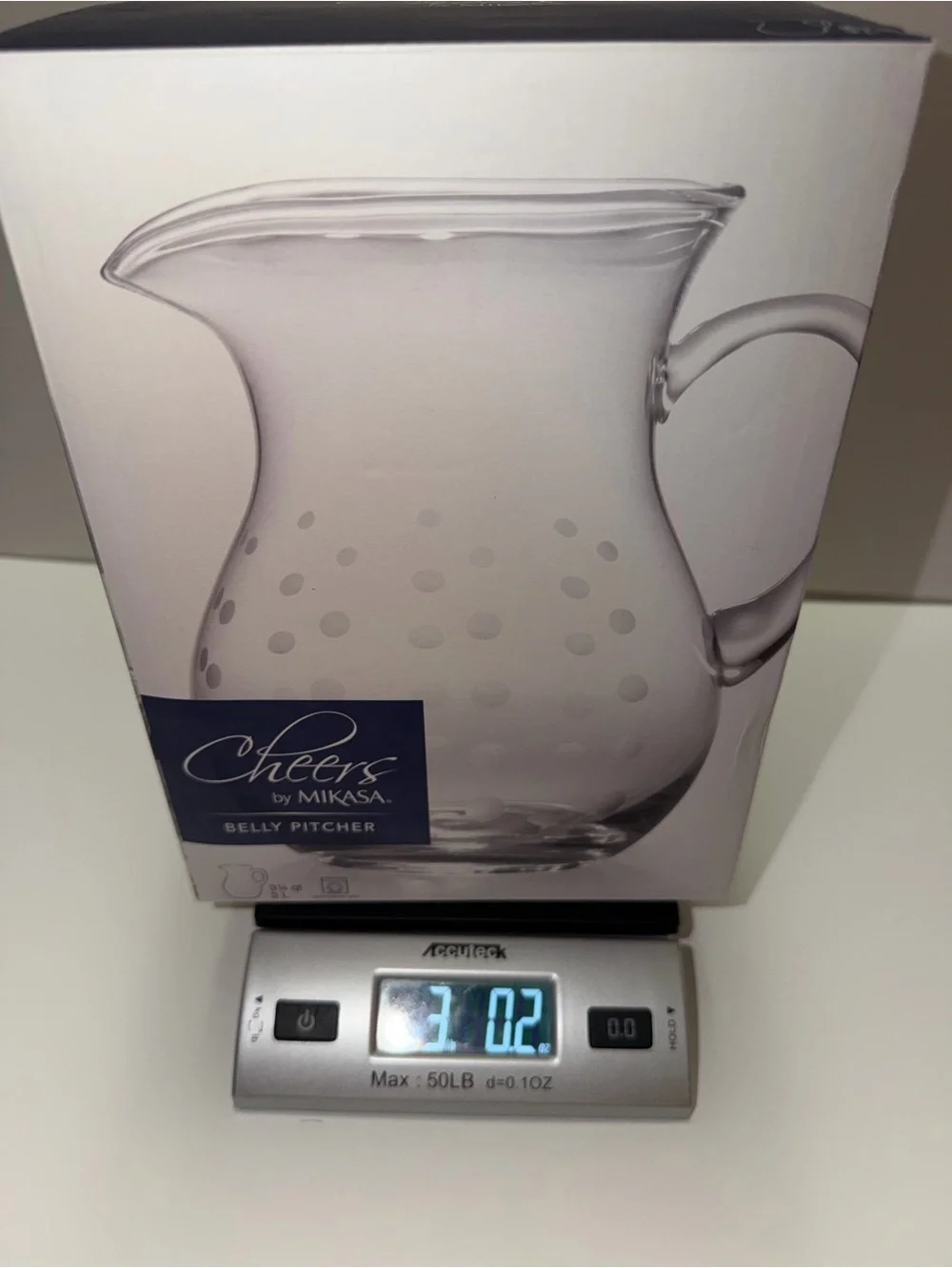 Cheers by Mikasa Belly Pitcher 3 1/4 qt/3 liters